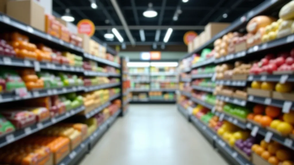Tirgus plaukti ar dažādiem produktiem dažādās cenās, skaidrs apgaismojums