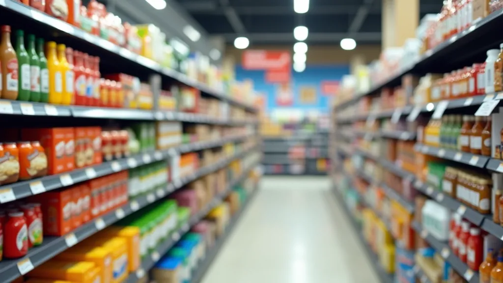 Cenas salīdzināšana starp atsevišķiem produktiem uz supermarketa plaukta, dažādi preču markas rindā